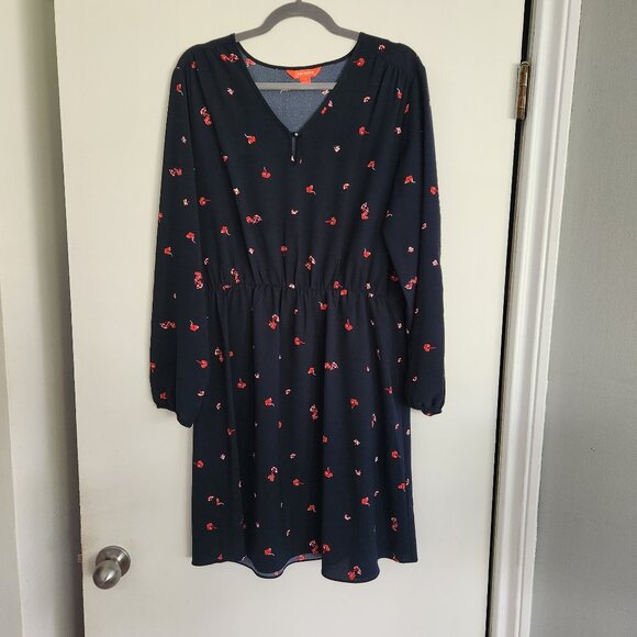 Joe Fresh Navy Floral Dress - Size L - Picture 1 of 4